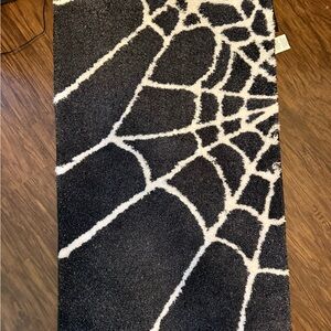 Black and White Spiderweb Rug